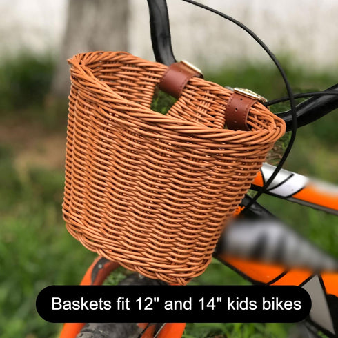 Kids Bike Basket for Boys and Girls, Front Toddler Tiny Tricycle Baskets, Strider Bike Accessories, Small Scooter