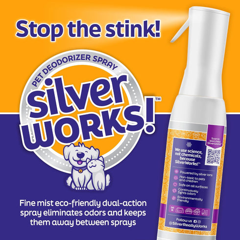 Pet Odor Eliminator Spray For Home - Safe, Natural Deodorizer for Cat and Dog Smell, 16.9oz