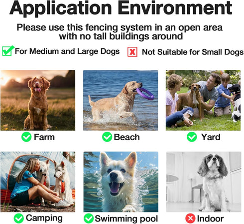 2nd 3 97-3280ft GPS Wireless Dog Fence for Medium Large Dogs, Gen Upgraded Electric Fence System with Enhanced Signal