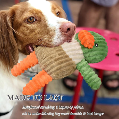 5 Pack LECHONG Tough Dog Toys Stuffed Squeaky Dog Toys Assortment Plush Animal Dog Toy Value Bundle Puppy Pet Dog Toys