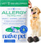 Native Pet Dog Allergy Chews - All Natural Relief with Probiotics and Colostrum for Itchy Skin, 60 Chews