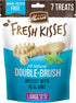 Merrick Fresh Kisses Natural Dental Chews, Toothbrush Shape Treat with Real Mint, For Large Dogs - 7 ct.