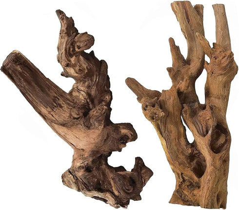 Tfwadmx Aquarium Natural Driftwood Decor - Wood Branches 8.5-12" for Fish Tank Decoration, Reptile Habitat Ornament (2