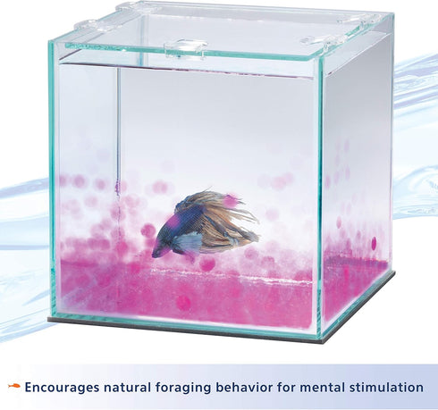 Aqueon Pure Betta Beads, Pink