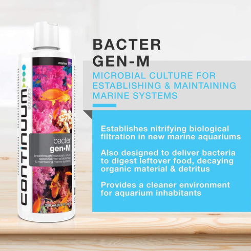 Continuum Aquatics Bacter Gen M - Microbial Bacteria Culture for Marine Systems