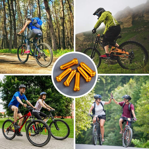 HZJD Bike Cable End Caps, 48PCS Cable Crimps, O-Ring Brake Cable Rubber Donuts (6PCS)