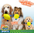 3 Count Hartz Dura Play Sports Ball Variety Dog Toy, Bacon Scented Squeaky Latex Yellow & Blue Toy