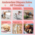 30 Ambreview Disposable Dog Diapers Female, Just Pull It Up, Doggie Diapers for Female Dogs, Strong Absorbency | Leak