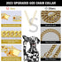 Dog Chain Silver Cuban Collars, Walking Silver Metal Chain Choke Collar with Secure Buckle, Pet Crystal Collar Necklace