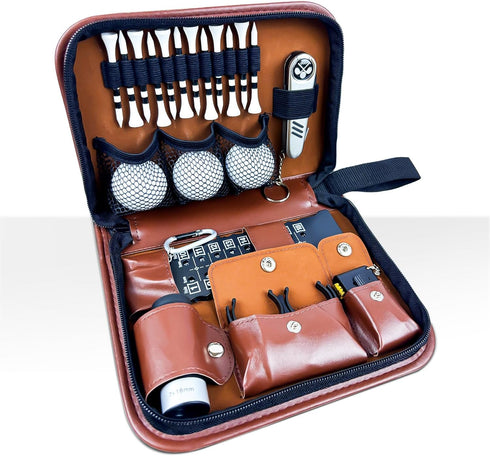 SANTA CASA Father's Day Golf Gift Set, Complete Accessories for Dad, with 3 Golf Balls, Bag Case