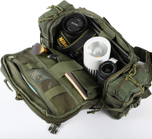 SHANGRI-LA Tactical Outdoor Sling Backpack, Hiking Fanny Waist Pack
