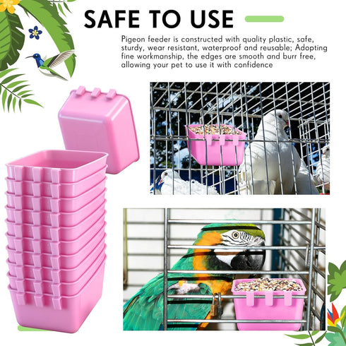 Maxdot 20 16 oz Pcs Chicken Water Feeder Cups Pigeon Bird Feeder Cups Hanging Cage Chicken Water Cup for Pet Parrot
