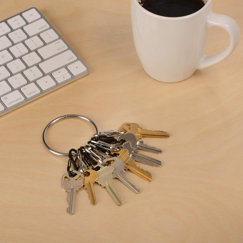 Nite Ize BigRing KeyRing, Multi Key Holder Carabiner with 8 Stainless Steel Key-Holding S-Biners