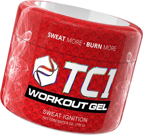 TC1 Sweat Ignition Workout Gel, Topical Thermogenic with Capsaicin, 6 oz Jar