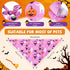 80 Set Silkfly Pieces Halloween Dog Bandanas Bulk for Dogs Bibs Triangle Scarf Dog Kerchief for Small Medium Large Pet