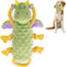 Squeaky Dog Stuffed Animals, Plush Chew Toy for Large Breeds, Crinkle Paper Tug of War, Soft Tough Squeaker Dragon