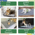 18x24 (Set 4) Caldwell's Pet Supply Co. Potty Pads, Washable Pee Pads for Dogs, Reusable Pee Pad for Dogs, Puppy Potty