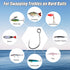 60pcs/Box #4#2# 1# 1/0 2/0 Fishing Inline Single Hooks - Single Replacement Hooks for Fishing Baits Lures Plugs Large