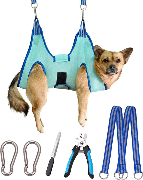 Kkiimatt Dog Pet Grooming Hammock,S Hanging Harness for Nail Clipping,Trimming Cutting Hammock,