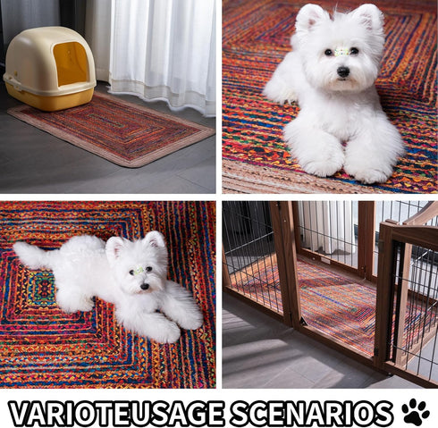 2 Pack 24"x48" Washable Pee Pads for Dogs, Reusable Puppy Potty Training Pads, Ultra-Absorbent Thick Waterproof