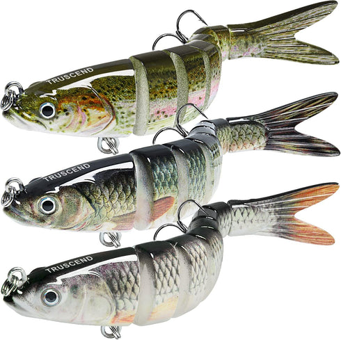 TRUSCEND Easy Catch Swimmax, Lifelike Fishing Lures for All Species, Magic Noisy Wiggling Action