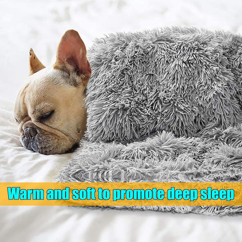 Pet Dog Bed Blankets, Fluffy Fleece Throw Blankets, Soft Puppy Blankets for Cats, S M L XL, Washable & Lightweight