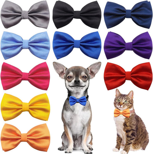 PET SHOW Large Dogs Collar Attachment Bow Ties, Embellishment for Medium Dogs, Cats, Birthday Wedding Parties