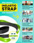 Stretching Strap with Loops - Non Elastic Stretch Band for Yoga, Physical Therapy, Flexibility Exercise Equipment
