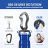 IOKHEIRA Adjustable Dog Leash for Large Dogs, 4-6 FT Strong Bungee Leash with Car Seatbelt, Blue
