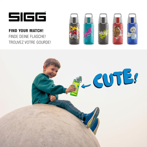 SIGG Kids Water Bottle - VIVA ONE Plain, Leakproof, Lightweight, Dishwasher Safe, BPA Free, 17 Oz