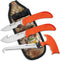 OUTDOOR EDGE WildGuide 4-Piece Hunting Knife Set & Field Dressing Kit with Camo Nylon Belt Sheath
