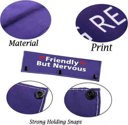 Friendly But Nervous Dog Leash Sleeve, Nervous Leash Wrap, Social Distancing Gift (Friendly But Nervous)