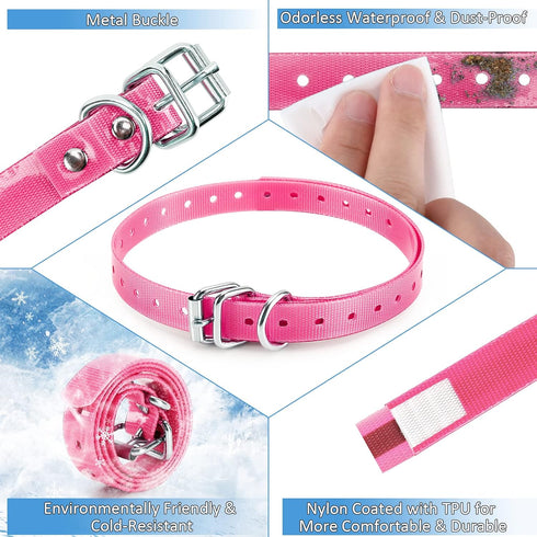 Replacement Collar Strap for Training Shock Collar and Electric Fence Receivers, Adjustable and Waterproof, Easy Clean