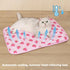 Dog Ice Pad, Ice Silk Cooling Mat for Cats, Summer Bamboo Breathable Pet Cooling Pad (Strawberry, S)