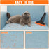Silicone Pet Hair Removal, Rubber Carpet Rake with 8in Long Handle for Furniture, Couch, Carpet