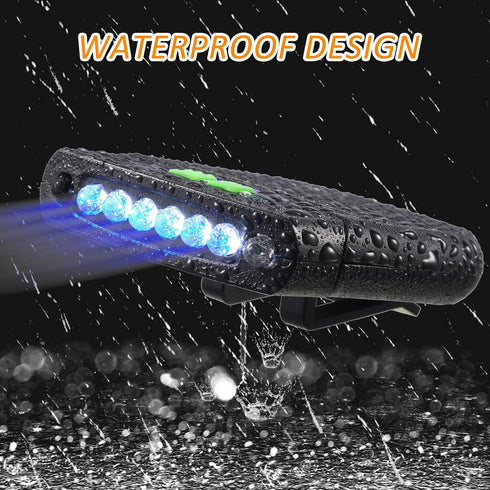 Mudder LED Clip on Cap Lights, USB Rechargeable Waterproof Ultra Bright Hat Flashlight for Fishing Camping