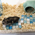 Crystal Hamster Cooling Pad, Scalable Quartz Glass Ice Crack Bed for Dwarf Hamster, Blue, M, 6 * 10cm