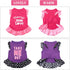 2 Pieces Dog Dresses for Small Dogs, Cute Girl Dress and Puppy Shirt Skirt, Summer Clothes Apparel for Dogs and Cats