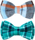 Joytale Upgraded Cat Collar with Bow Tie, Breakaway Collars with Bells, 2 Pack Safety Plaid Kitten Collars, Haze