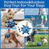 Dog Ropes Toys Soccer Ball with Straps, Interactive Tug of War Toy, Durable Dog Balls for Small & Medium Dogs - Blue &