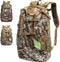 Outdoor Hunting Backpack, Daypack for Bow or Rifle with Rain Cover (Khaki)