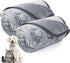 Fleece Blanket for Small Medium Dogs, Washable Puppy Blanket with Cute Paw Print for Bed Couch Protection
