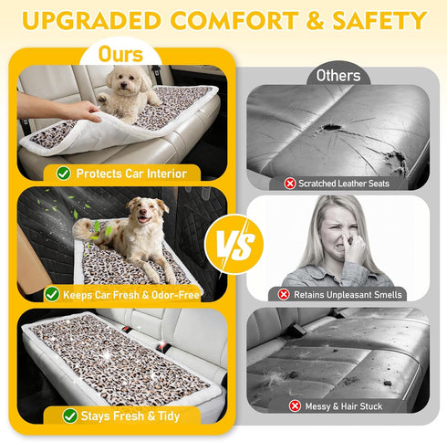 TransonTeda 53"x24" Car Back Seat Mat for Dog Dog Bed for Car Scratch Proof Non Slip Thick Odorless Non Fading Pet