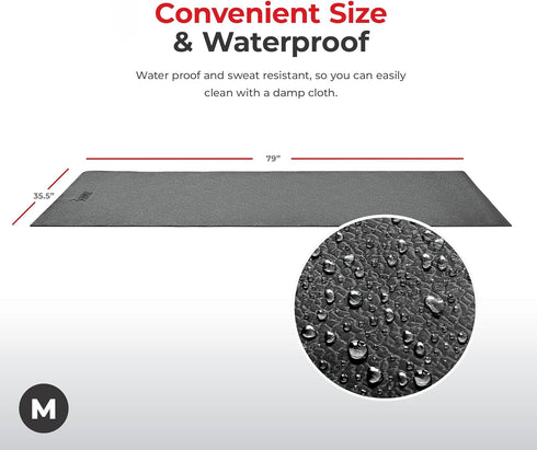 Sunny Health & Fitness Home Gym Mat Floor Protection Non-Slip Foam Pad for Treadmill, Bike, Elliptical