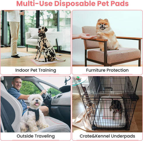 Red Rabbits 100Count 18" 13" Pet Toilet Training Pads Disposable Puppy Pee Pads x for Dogs, Ultra Absorbent|Quick