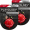 Playology Squeaky Chew Ball for Dogs, All Natural Beef Scented Toy for Medium & Large Dogs, Value 2-Pack