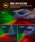 1Pcs 24 Partsam Marine Boat Bow Lights, LED Red and Green Navigation Light for Vessle Pontoon Yacht Skiff Skeeter
