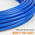 XiaZ 10ft Dog Tie Out Cable, Steel Wire Runner for Yard, Durable Lockable Clips for Medium Dogs