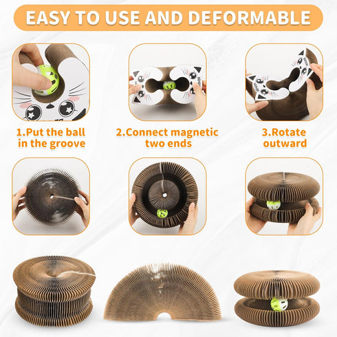1Pack 1Pack Kitty Curls Cat Accordion Physical Exercise for Indoor Cats Toy Magic Organ Thickened Kitty Head Organ