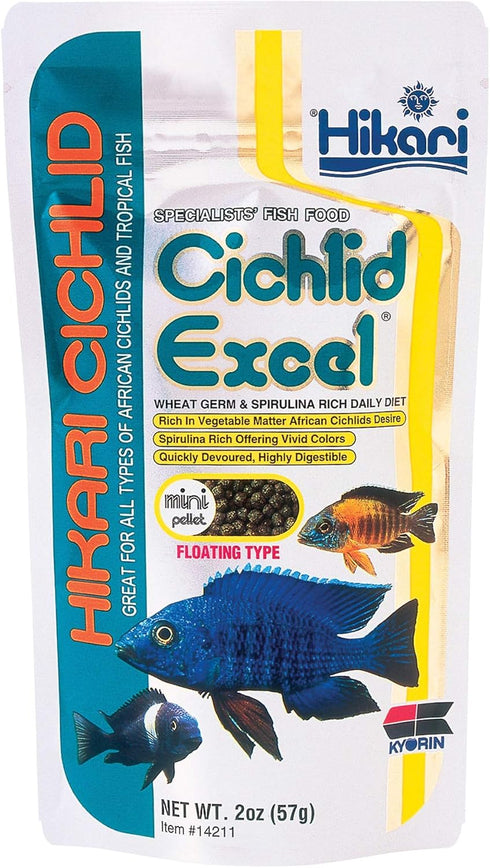 Hikari 2-Ounce Cichlid Excel Floating Pellets for Pets, Mini
